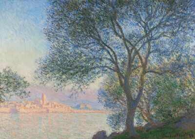 《蔚蓝海岸昂蒂布地区的景观》（Antibes Vue De La Salis），1888，莫奈