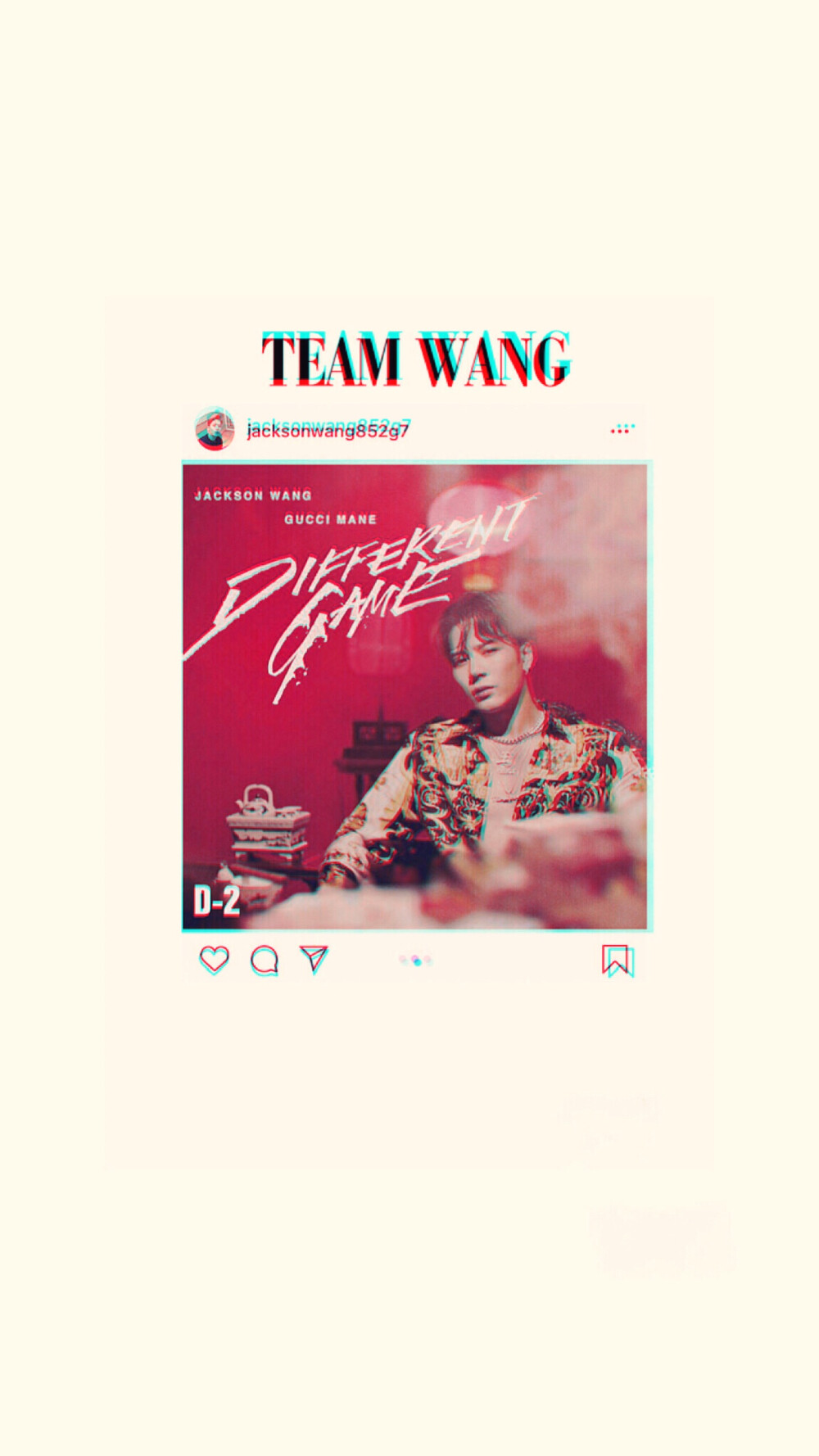 王嘉尔 Jackson 自制手机锁屏壁纸 team wang❤️❤️