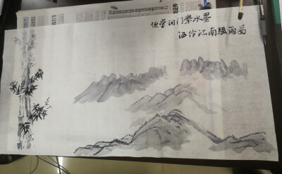 钢笔墨水练手－风景水墨画