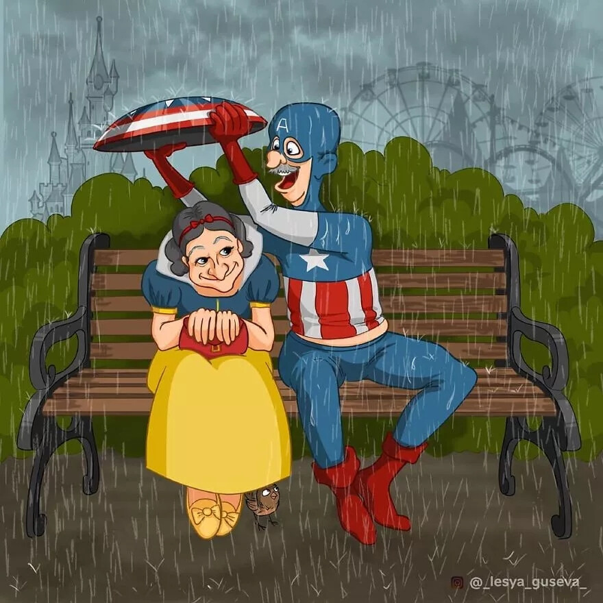 2. Snow White And Captain America
白雪公主和美队