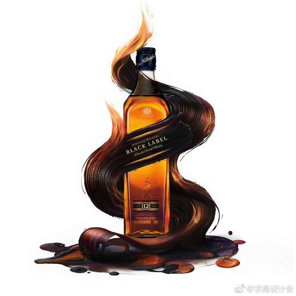 威士忌品牌Johnnie Walker限量版礼品包装设计。#求是爱设计#