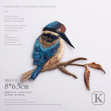 时尚可爱小鸟儿刺绣布贴儿童衣服diy补丁贴百搭修补破洞贴布背胶