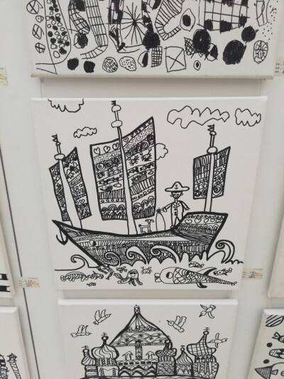 儿童线描画，适用于八岁