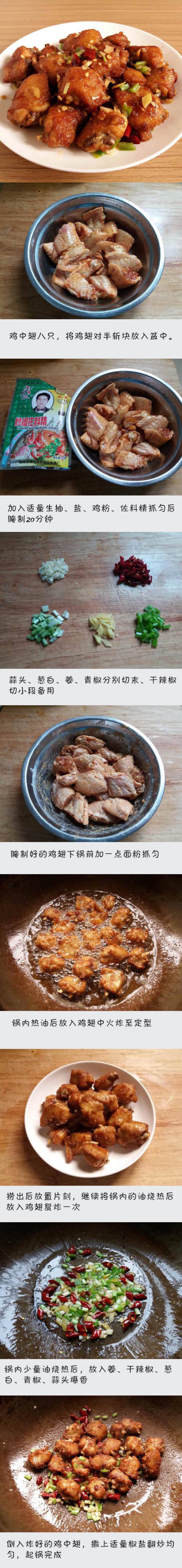 【椒盐鸡中翅】下饭又下酒，做法简单，可为你增添一道家庭美食，赶紧get√ ​​​