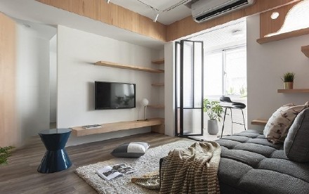 清新小公寓设计，颜色搭配的特别有感觉！