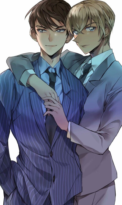 #名侦探柯南# 这个画风好喜欢！ 画师mashiro ​