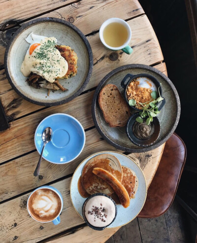 分享图片～ins美图，早餐，brunch，下午茶，松饼，咖啡，牛排，煎蛋，烤吐司，牛油果，煎香菇，华夫饼，薯条，卷饼，猕猴桃，哈密瓜，香肠。 