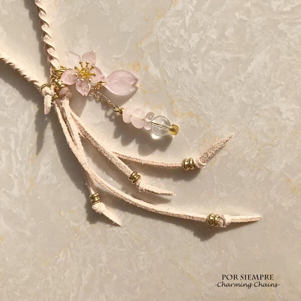 【POR SIEMPRE】[-Charming Chains-]樱花白水晶吊饰