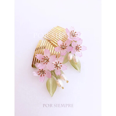 【POR SIEMPRE】[classic accessories] 樱色－樱花发梳