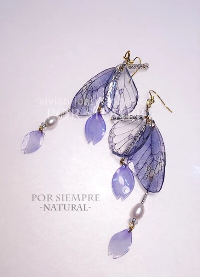 【POR SIEMPRE】[-NATURAL-] butterfly蝴蝶耳饰 仿生蝴蝶耳环