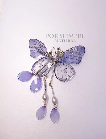 【POR SIEMPRE】[-NATURAL-] butterfly蝴蝶耳饰 仿生蝴蝶耳环