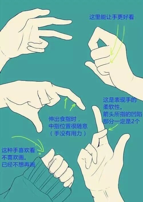 【绘画素材】手的画法