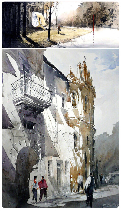 波兰水彩画家 Rafał Rudko 绘画作品 