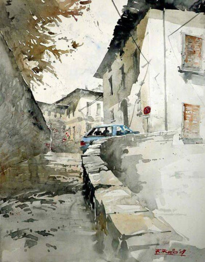 波兰水彩画家 Rafał Rudko 绘画作品 