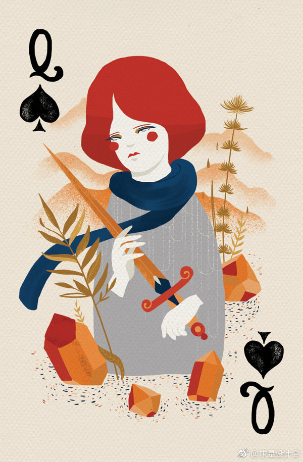 Willian Santiago简约抽象的装饰艺术插画。#求是爱设计#