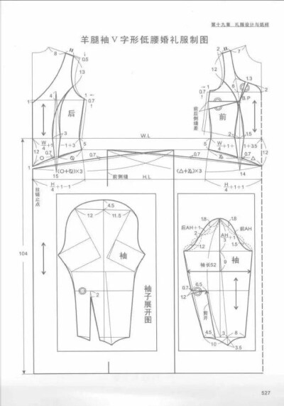 服装制版11款女士礼服（婚纱）的设计与制版纸样分享215