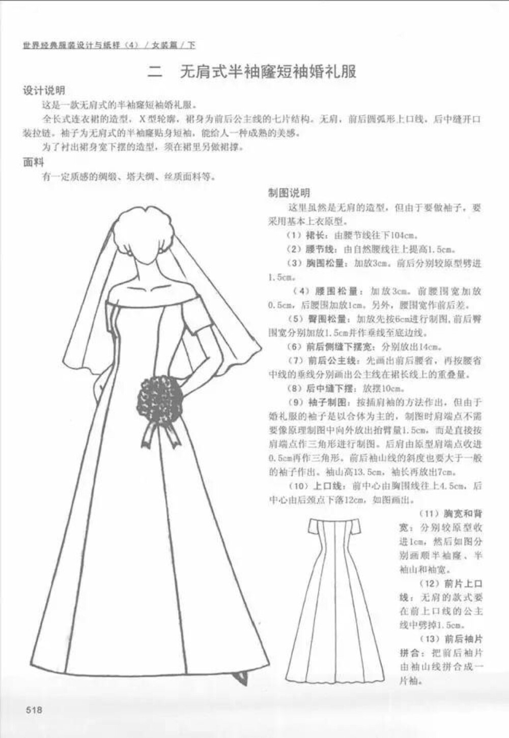 服装制版11款女士礼服（婚纱）的设计与制版纸样分享215