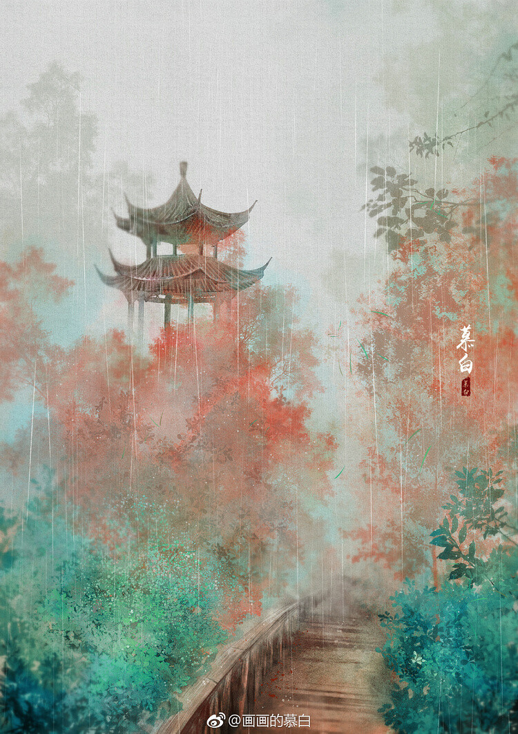 【古风美景】作者：画画的慕白