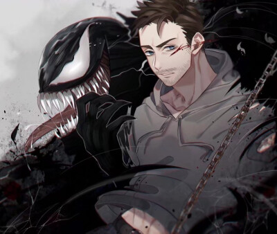 漫威 毒液 we are venom 画师：いよ。