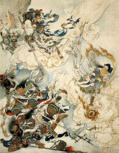 大师刘继卣（you三声）的工笔画作《大闹天宫》，中国精粹，细腻得简直不像话！