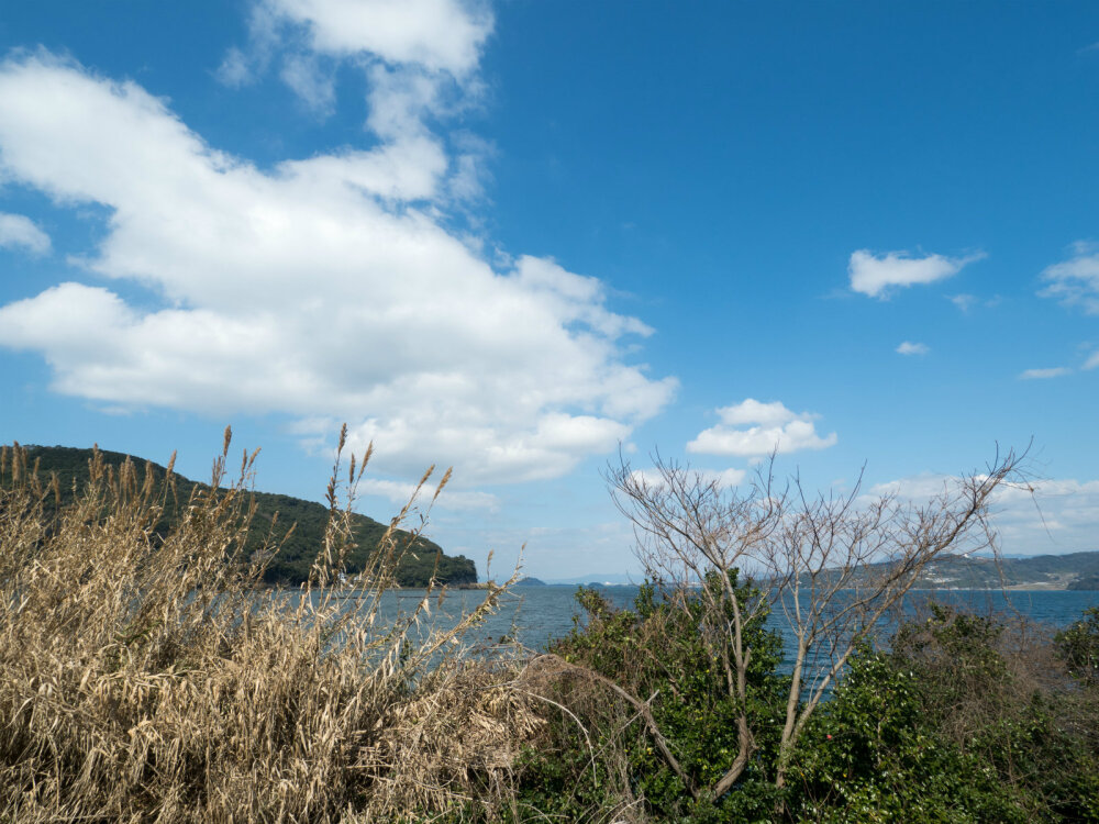 東園駅から見た大村灣