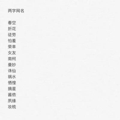 网名/id