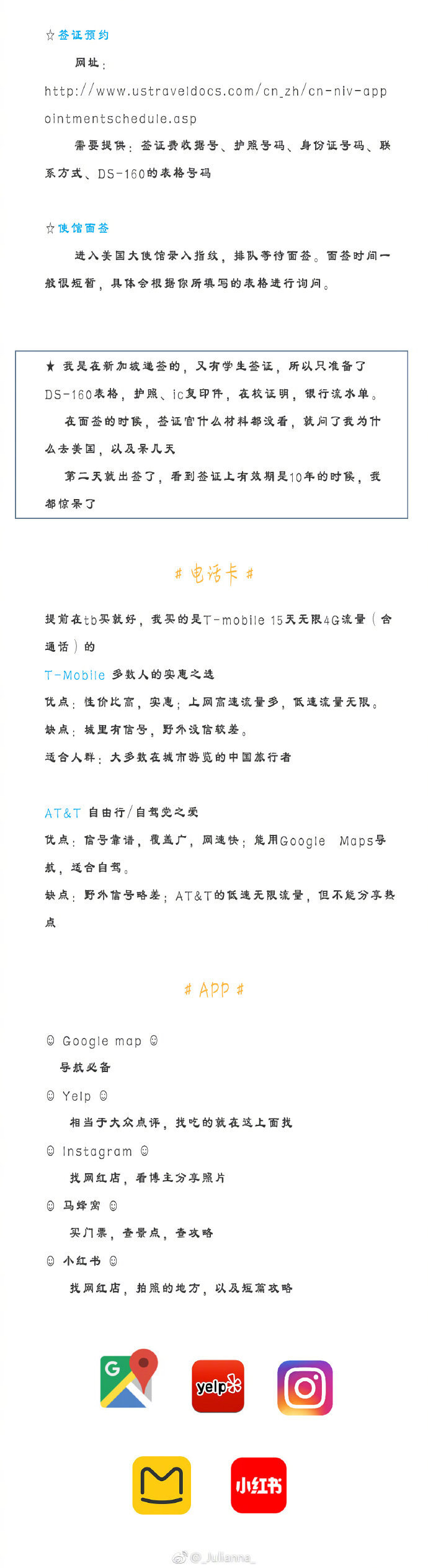 洛杉矶旅行攻略洛杉矶好玩好拍照好吃的地方实在太多了！吐血整理了我认为在LA一定要去做的事儿～这篇先介绍一下 签证 &amp; 2个必须体验的事儿✨打卡网红墙 ✨好莱坞环球影城作者：_Julianna_