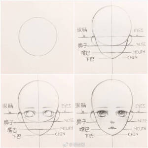 正面头部绘制方法