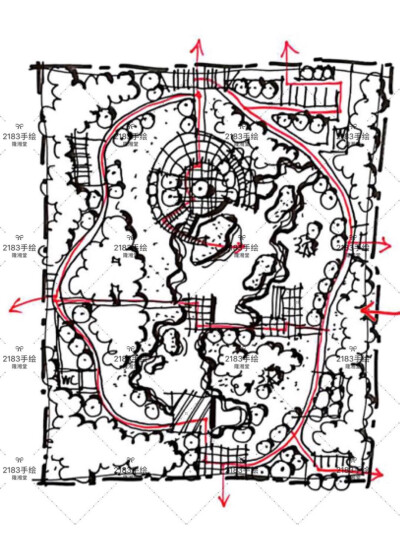 园林景观快速设计方案“道路骨架”分析练习分享，满满的干货哟