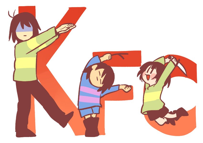 【undertale】【deltarune】
kris＋chara＋frisk