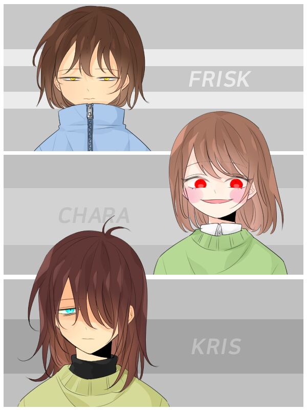 【undertale】【deltarune】
kris＋chara＋frisk