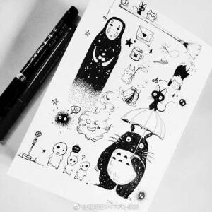 黑白线条画