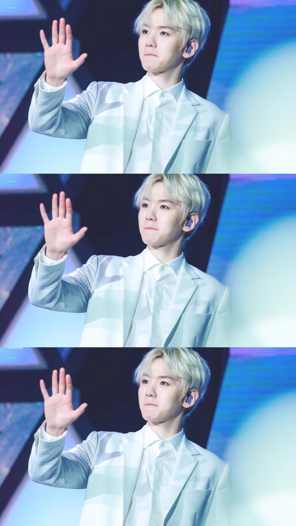 边伯贤三格带字图片超帅气舞台