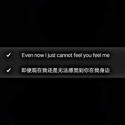 11.28〖18〗
—Even now I just cannot feel you feel me
即使现在我还是无法感觉到你在我身边。
--眠的《对 不 起 。》