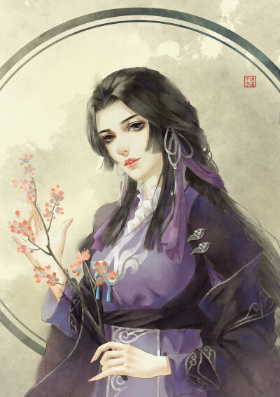 剑网三 万花成女 绘师：逍千子