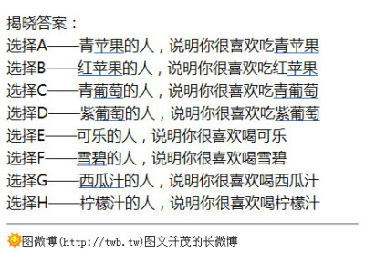 这是一个来自德国的心理测试，准得让人想哭！