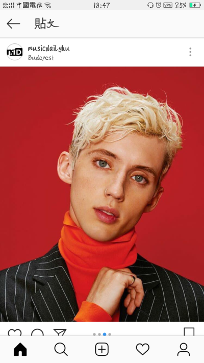 戳爷 troye sivan 特洛耶希文 近期 自截 ins GQ杂志 [杨晋戈]