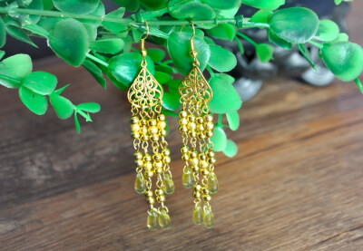 武媚娘传奇范冰冰同款耳环/古装COS汉服配饰/长款耳坠演出写真