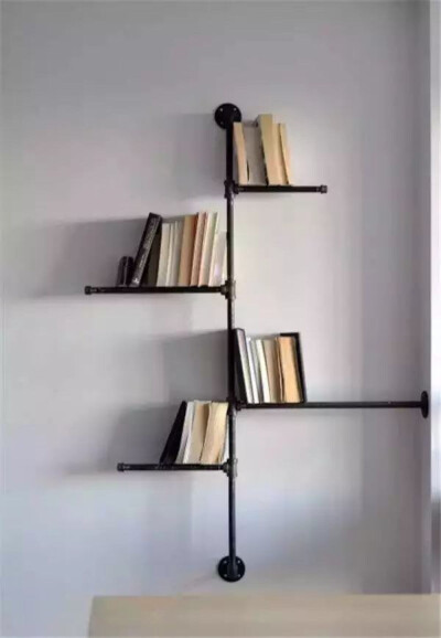 你家的书架也能用废弃水管代替，一下子提升了逼格有木有