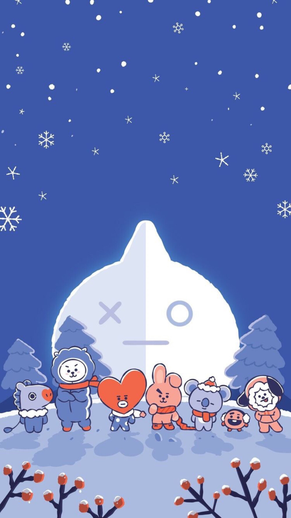 bt21 壁纸 圣诞节