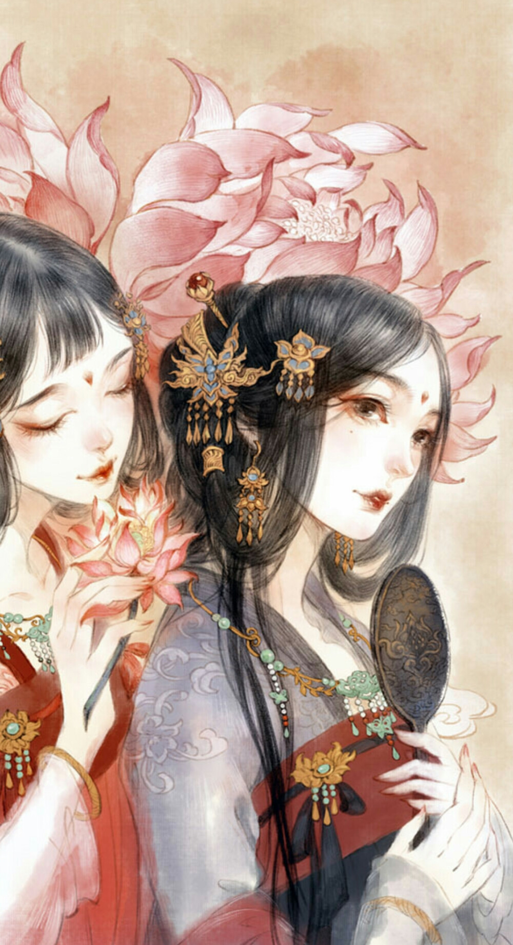 古风壁纸 画师：古戈力