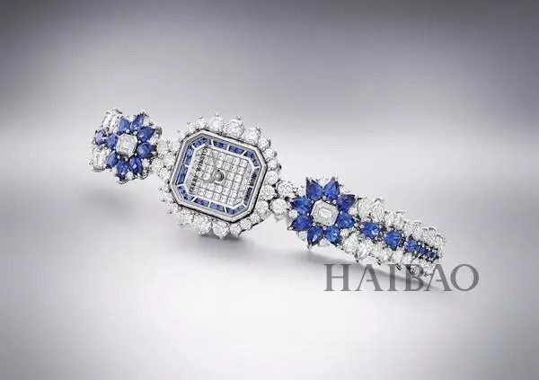 海瑞·温斯顿（Harry Winston ）瑞温斯顿Marble Marquetry高级珠宝时计
Marble Marquetry高级珠宝腕表以铂金打造，细腻镶嵌耀眼夺目的蓝宝石与美钻，精致图案的设计灵感源自海瑞温斯顿纽约旗舰店的大理石地板星形纹路。