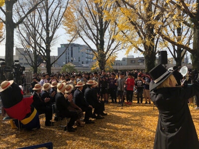 尾田荣一郎故乡熊本县(厅前)路飞铜像揭幕仪式