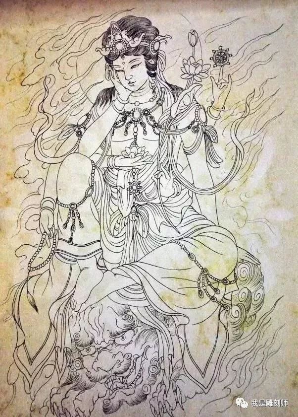 传统古典神话人物白描图谱