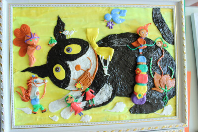 学员粘土浮雕画作品