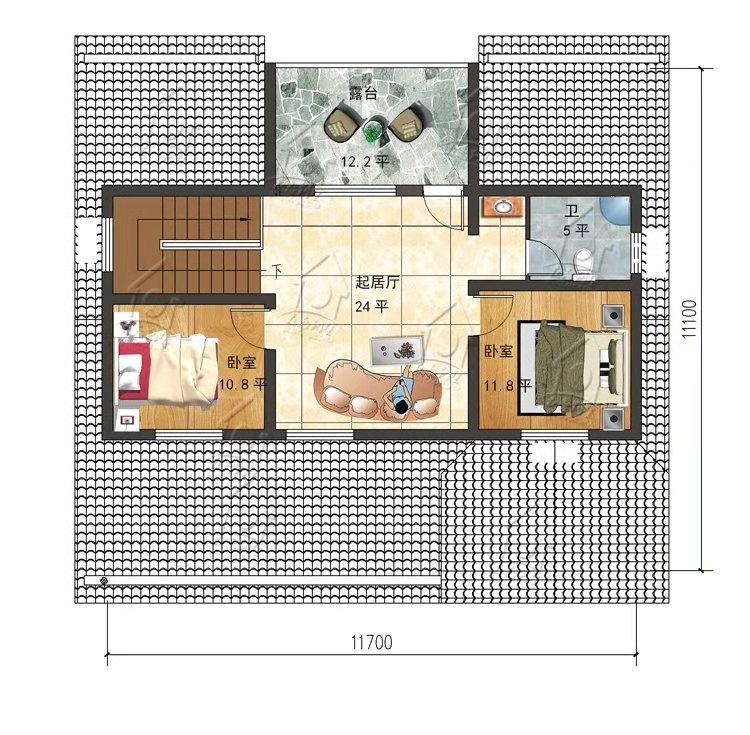 自建房
一层半自建房欧式别墅设计图纸