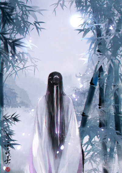 手绘古风白衣人物
画师见水印