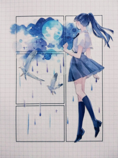 云朵上的画 私心放一张自己做的拼贴