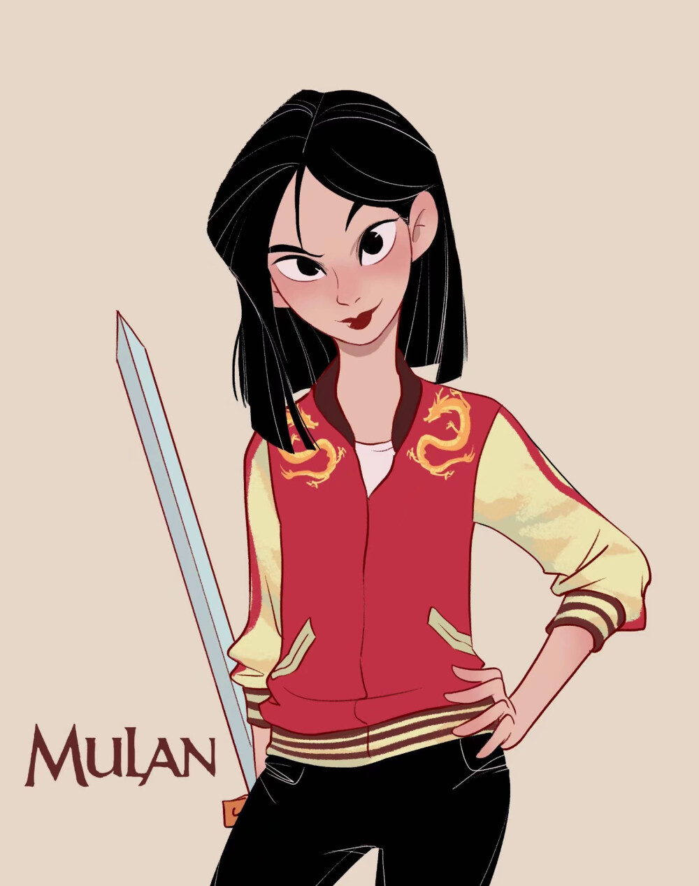 私服木兰~
图源微博：@东隆咚