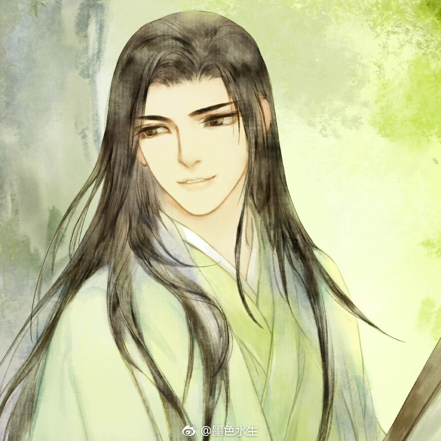 古风美男画师墨色水生